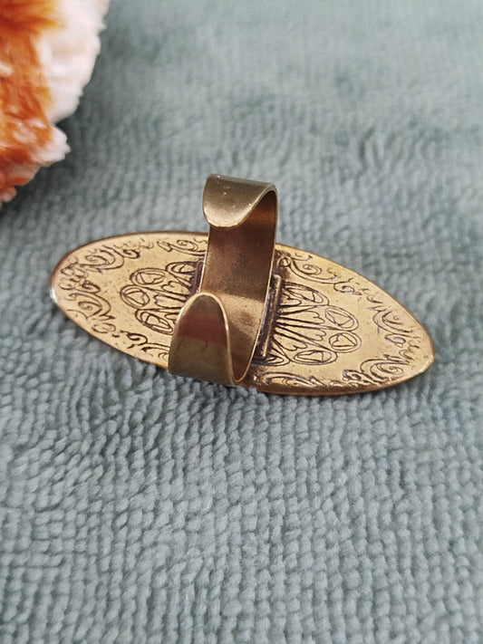 Bague Laiton et Amazonite