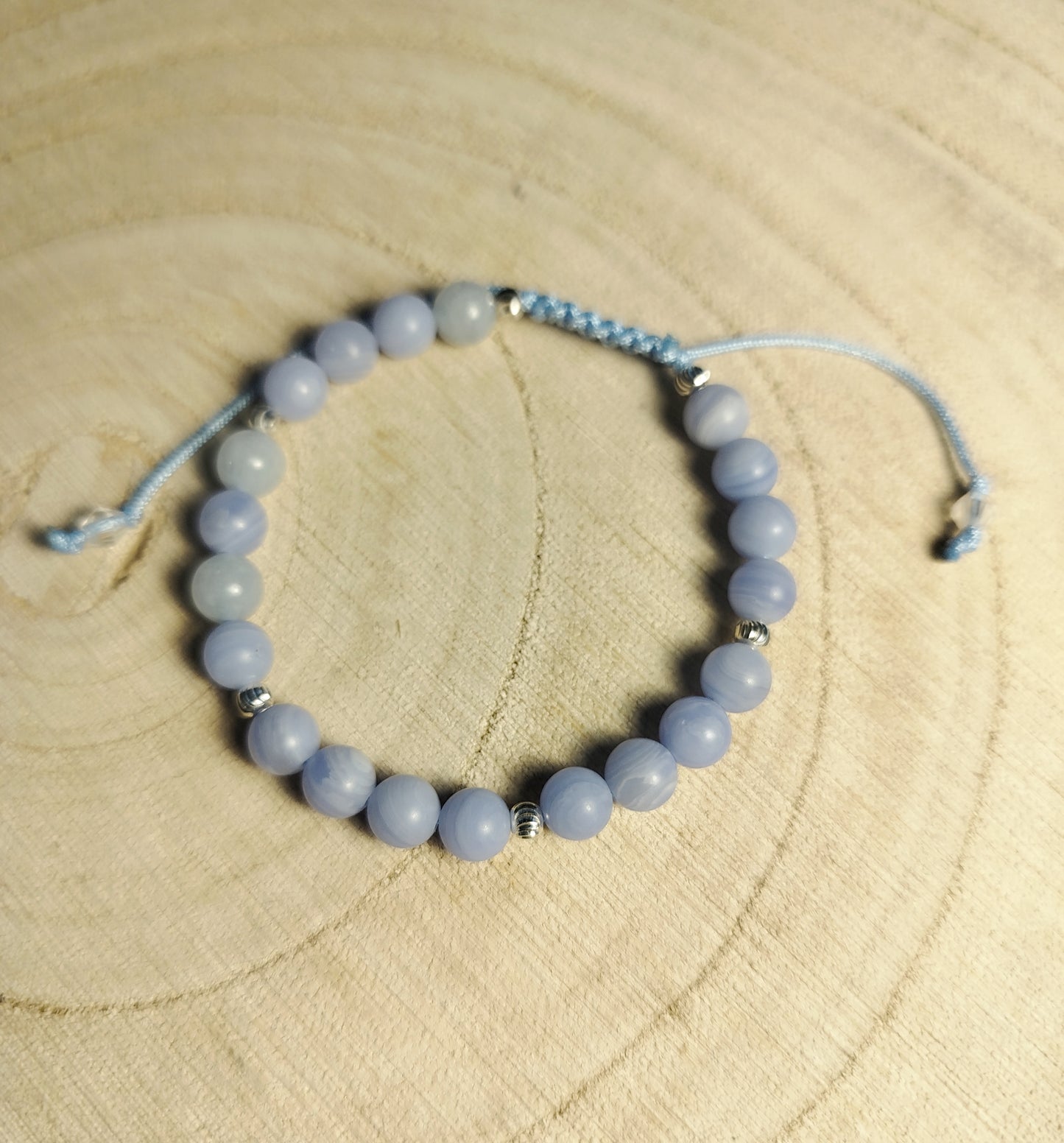 Bracelet élastique avec perles Calcédoine