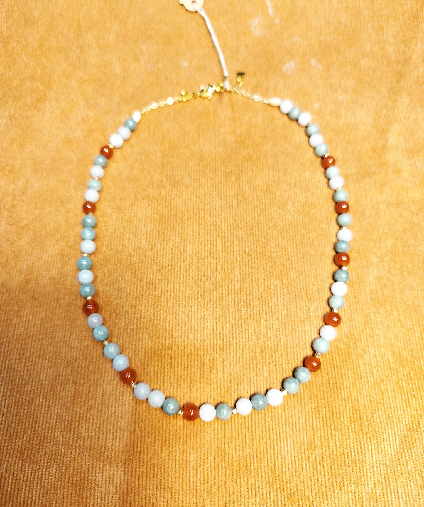 Collier perles Agate