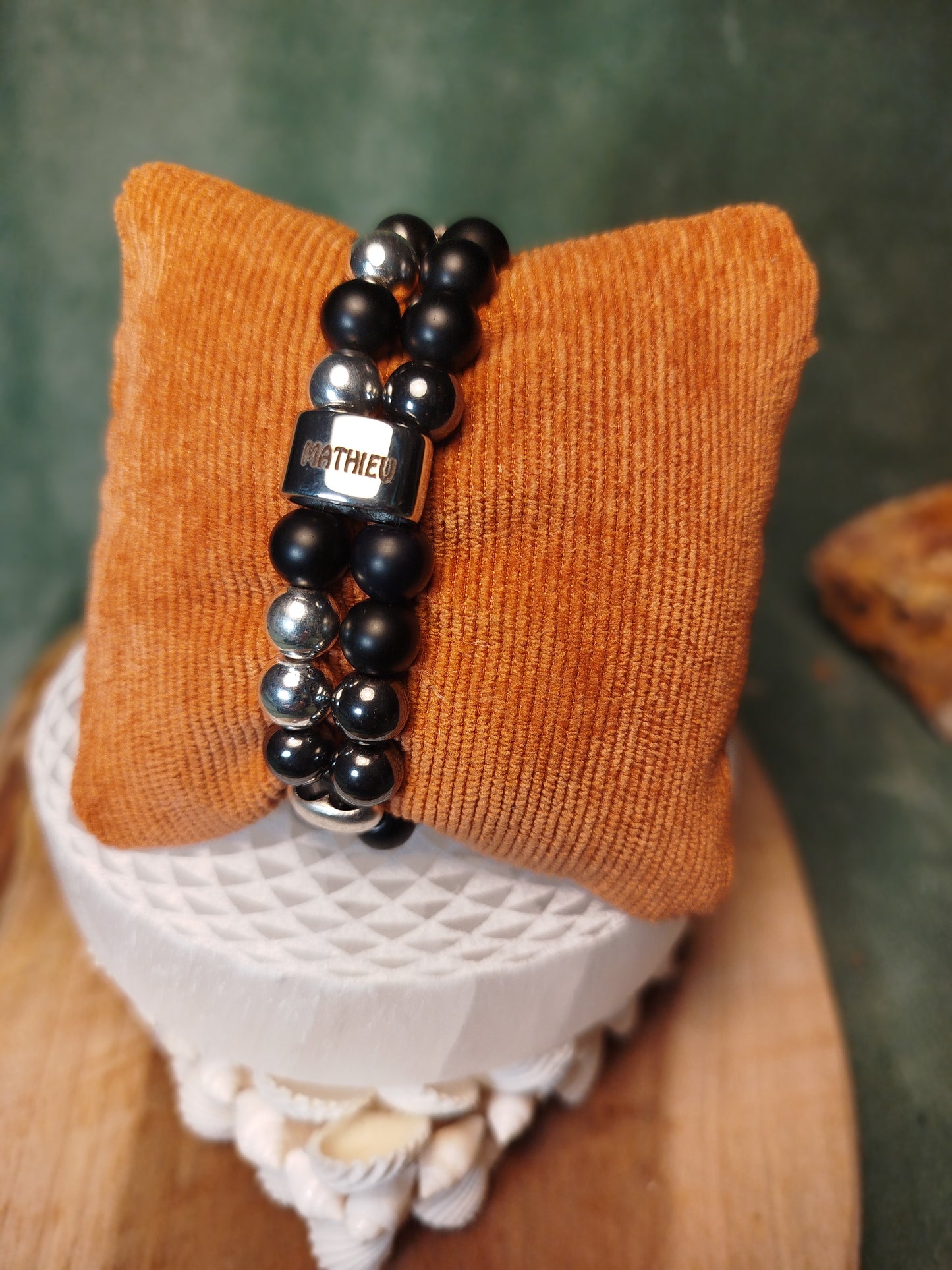 Bracelet double rang perles à personnaliser