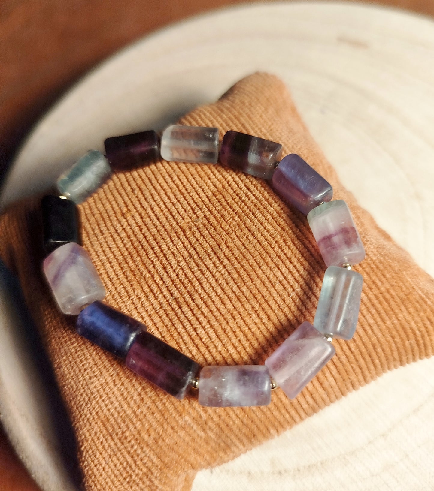 Bracelet élastique avec perles Fluorite