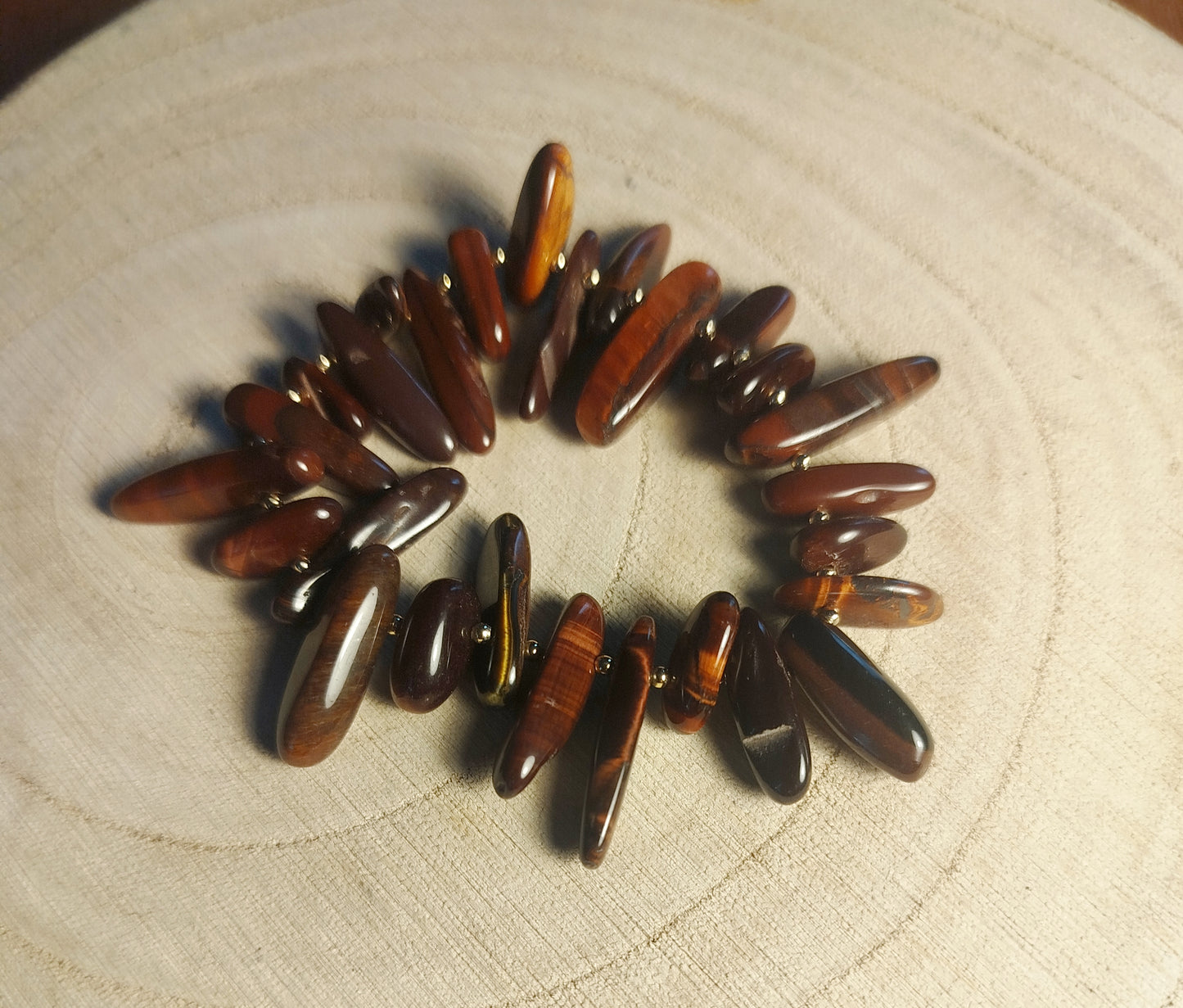 Bracelet élastique avec perles Oeil de tigre