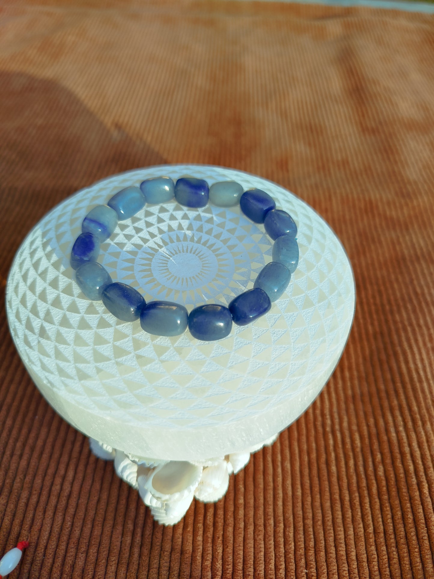 Bracelet élastique avec perles angélite