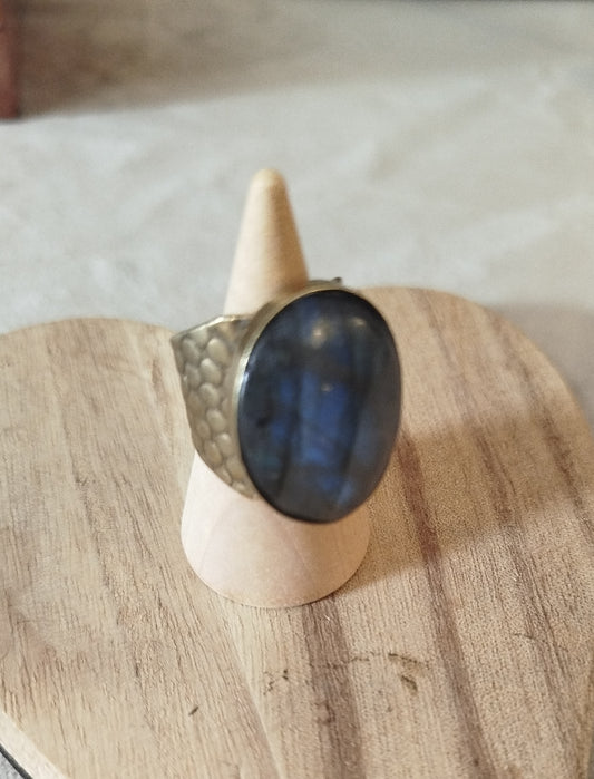 Bague Laiton et Labradorite