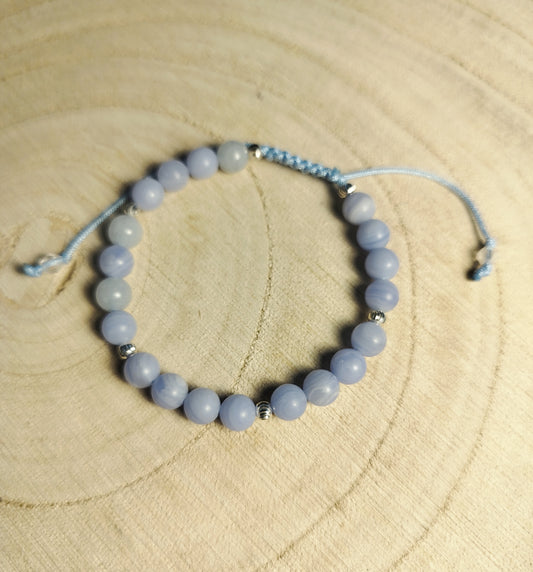 Bracelet élastique avec perles Calcédoine