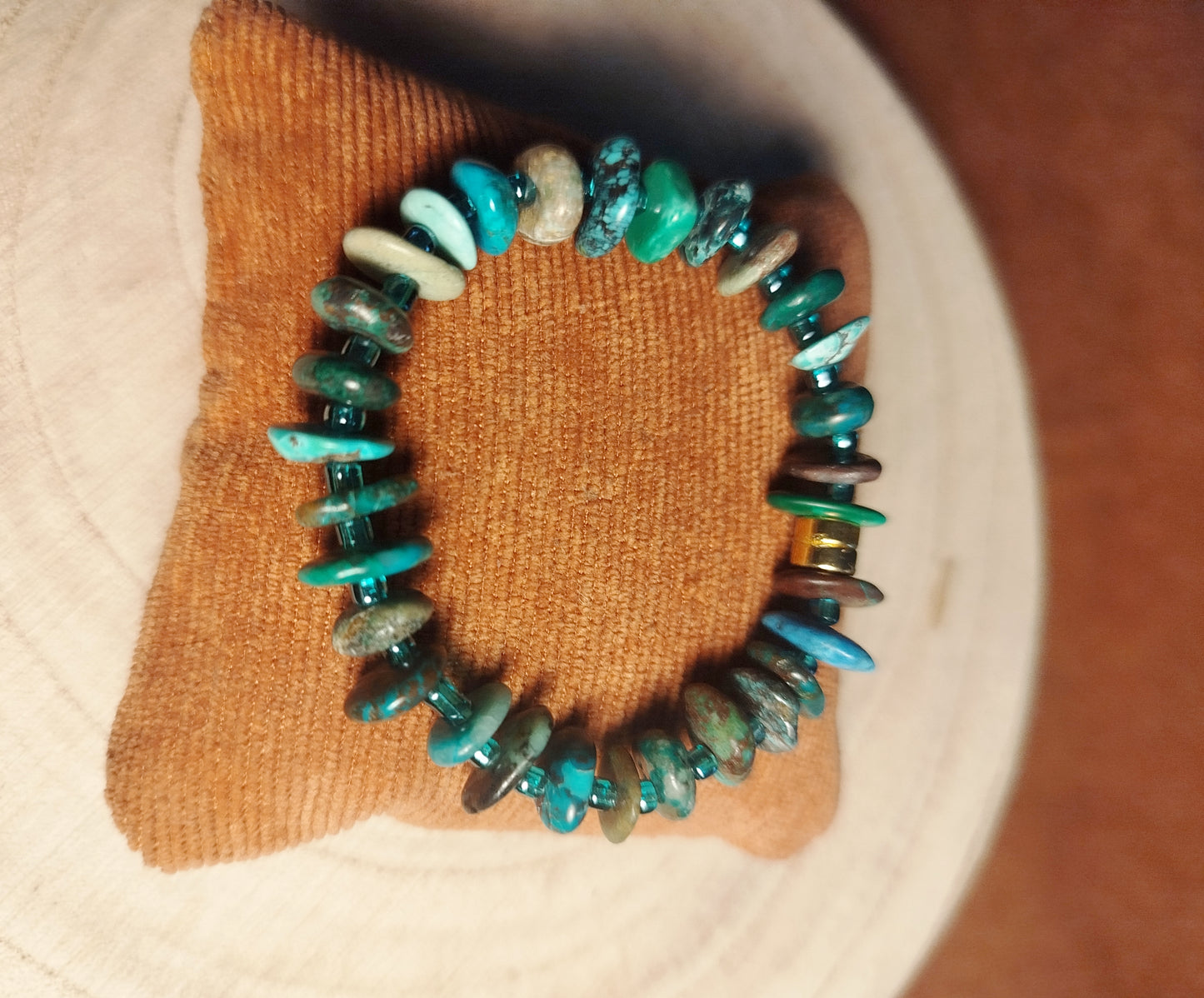 Bracelet élastique avec perles Crysocole