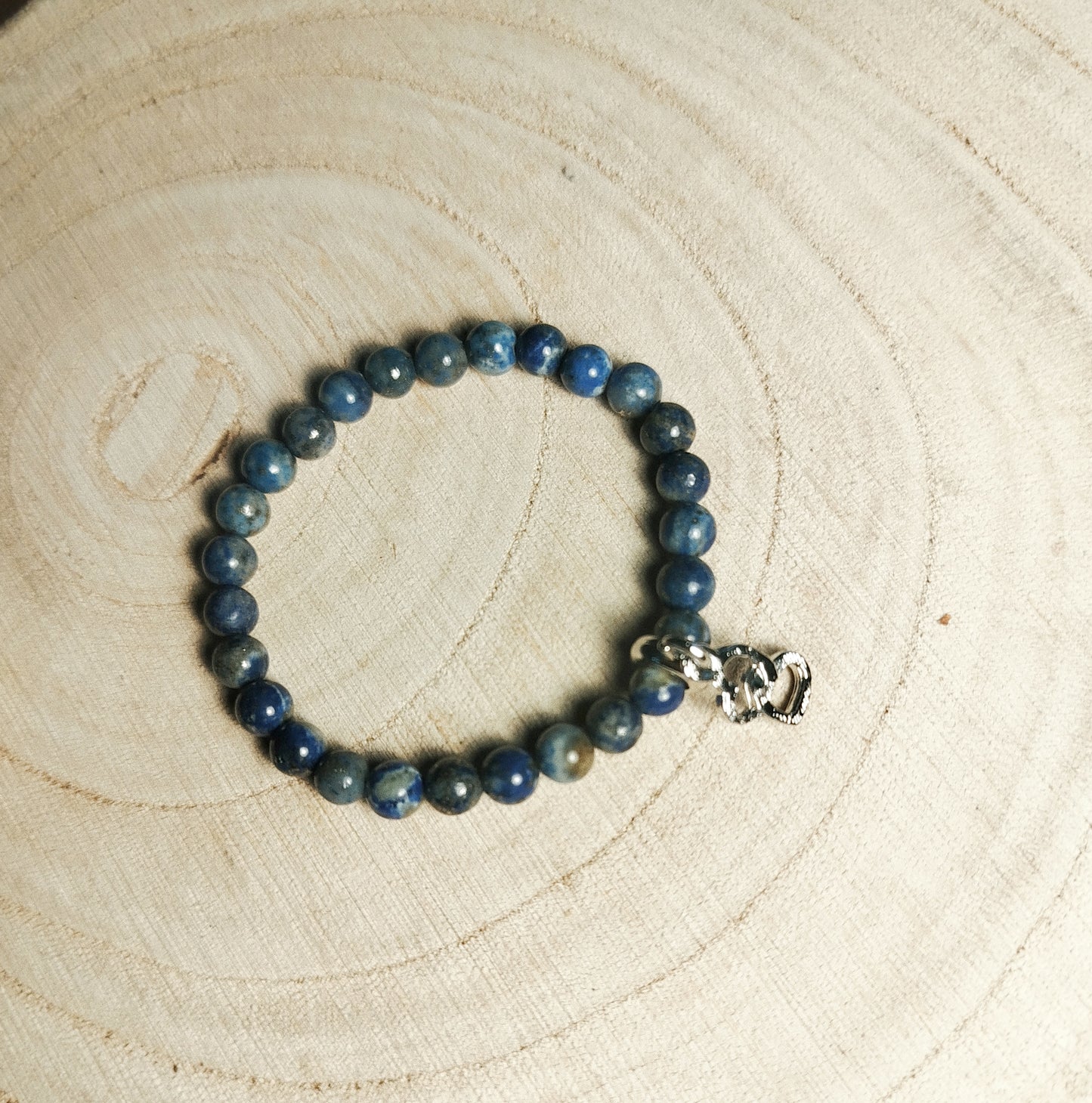Bracelet élastique avec perles Lapis-lazuli