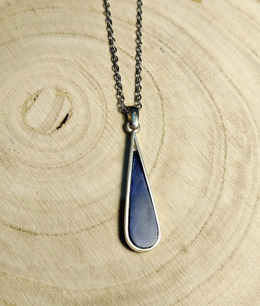 Pendentif argenté et Lapis-lazuli