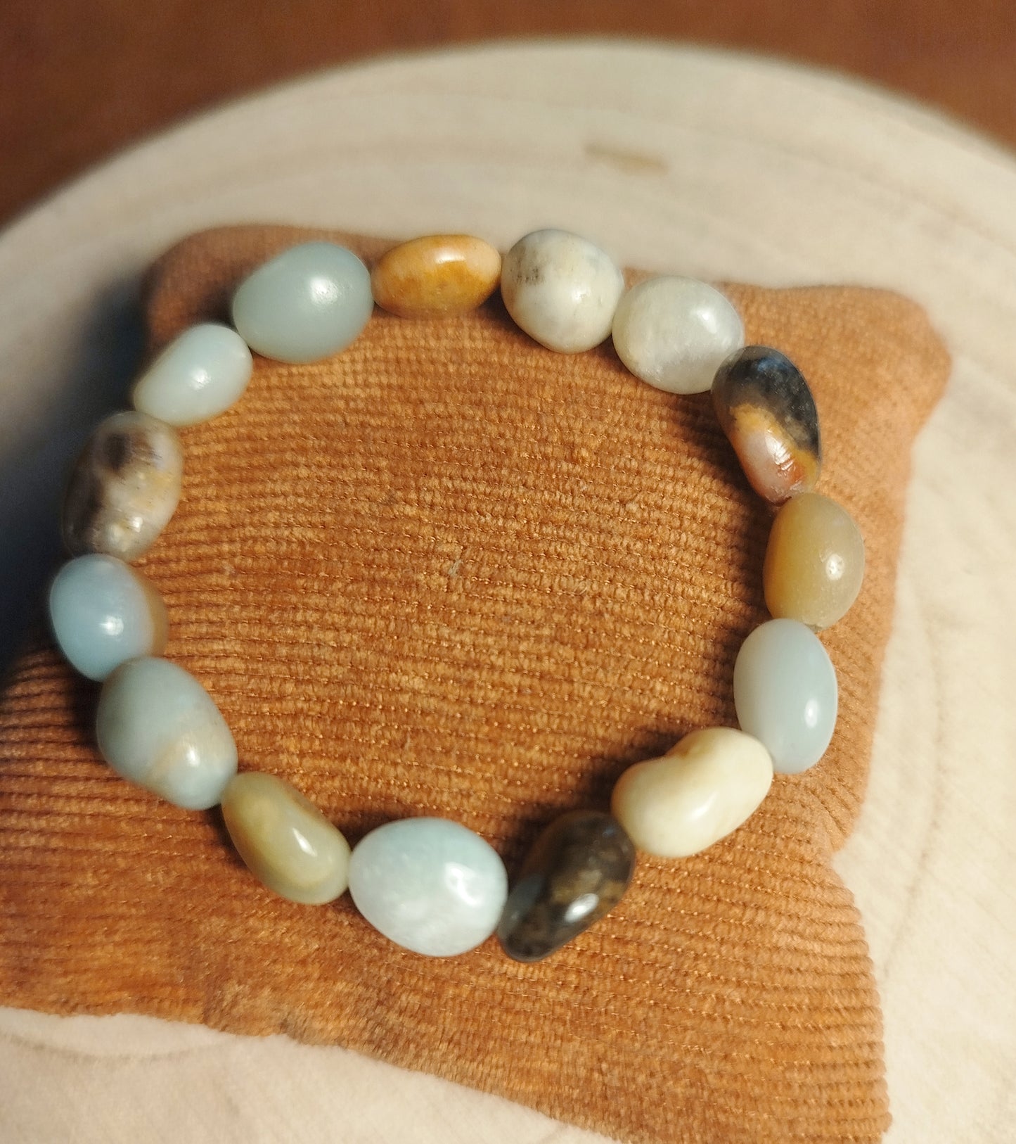 Bracelet élastique avec perles Amazonite
